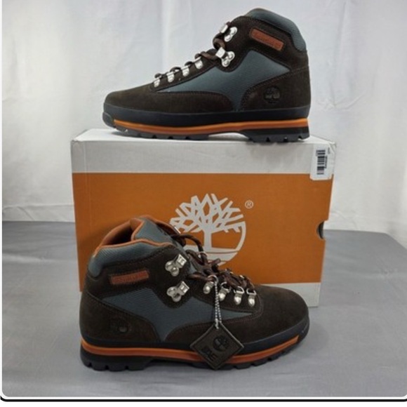 Timberland Men's Dark Brown and Gray Boots - Picture 1 of 7